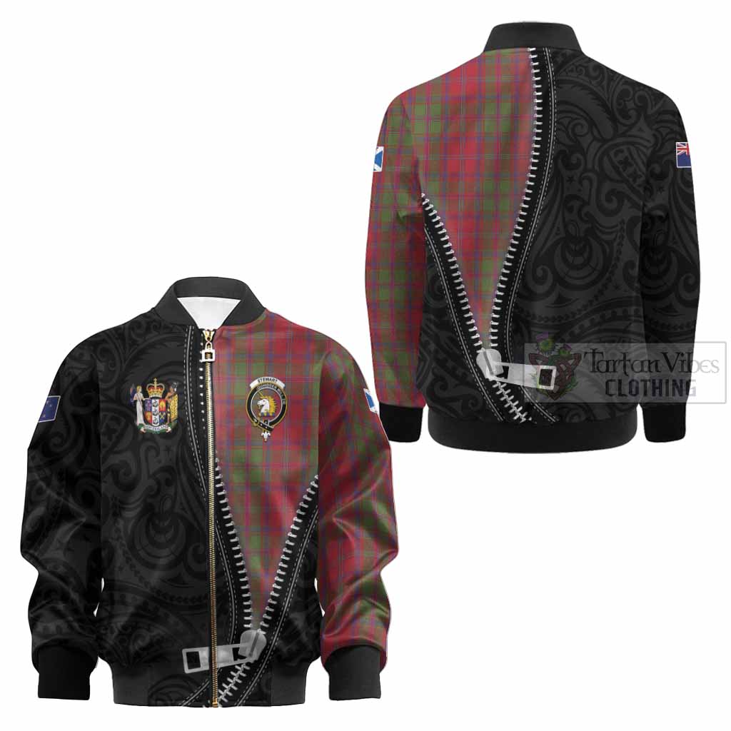 Stewart (Stuart) of Appin Tartan Kid Bomber Jacket New Zealand Pattern Unique Zipper Stylized