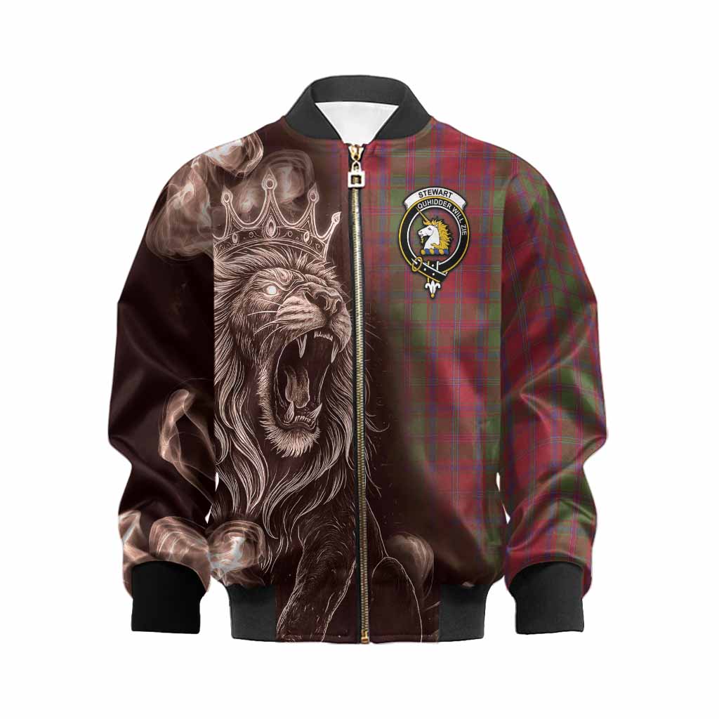 Stewart (Stuart) of Appin Tartan Kid Bomber Jacket Roaring Lion Heritage
