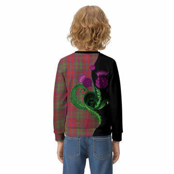 Stewart (Stuart) of Appin Tartan Kid Knitted Sweatshirt Traditional Scottish Thistle