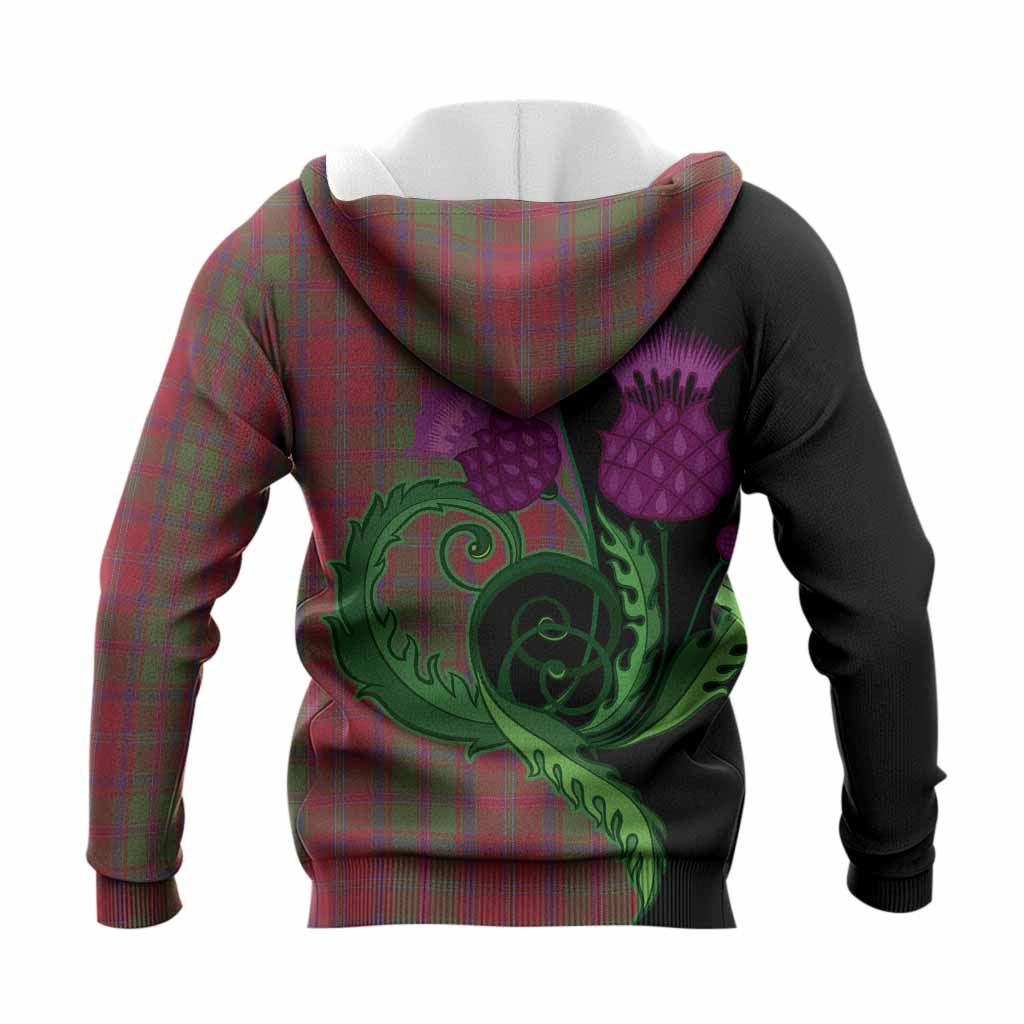 Stewart (Stuart) of Appin Tartan Knitted Hoodie Traditional Scottish Thistle