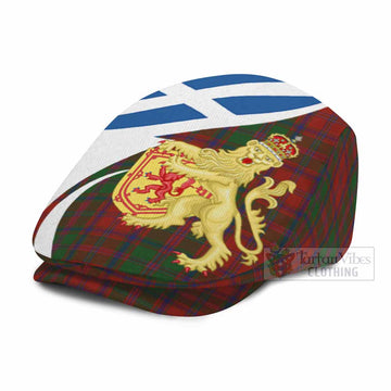 Stewart (Stuart) of Appin Tartan Lion Rampant Flat Cap, Jeff Cap Classic Scottish Style