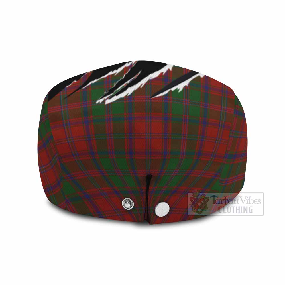 Stewart (Stuart) of Appin Tartan Loch Ness Monster Flat Cap, Jeff Cap Celtic Knot Nessie Art