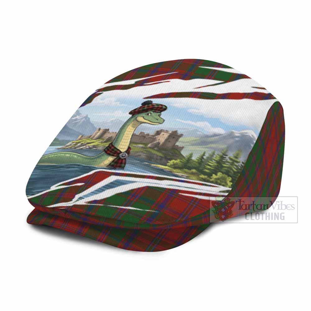 Stewart (Stuart) of Appin Tartan Loch Ness Monster Scottish Heritage Art Flat Cap, Jeff Cap