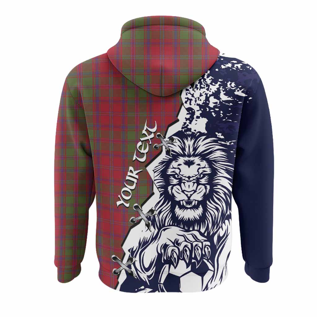 Stewart (Stuart) of Appin Tartan Scottish Hoodie Angry Lion With Soccer Ball Style