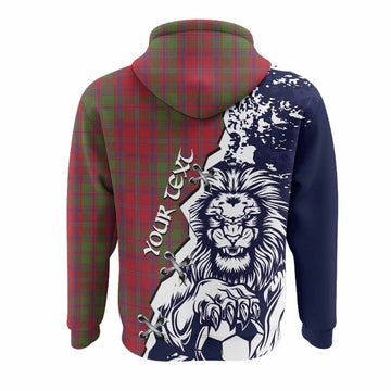 Stewart (Stuart) of Appin Tartan Scottish Hoodie Angry Lion With Soccer Ball Style