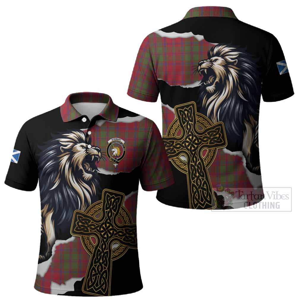 Stewart (Stuart) of Appin Tartan Scottish Polo Shirt Lion Celtic Heritage