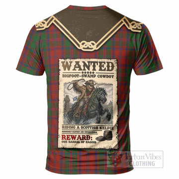 Stewart (Stuart) of Appin Tartan T-Shirt Bigfoot Riding The Kelpie Monster