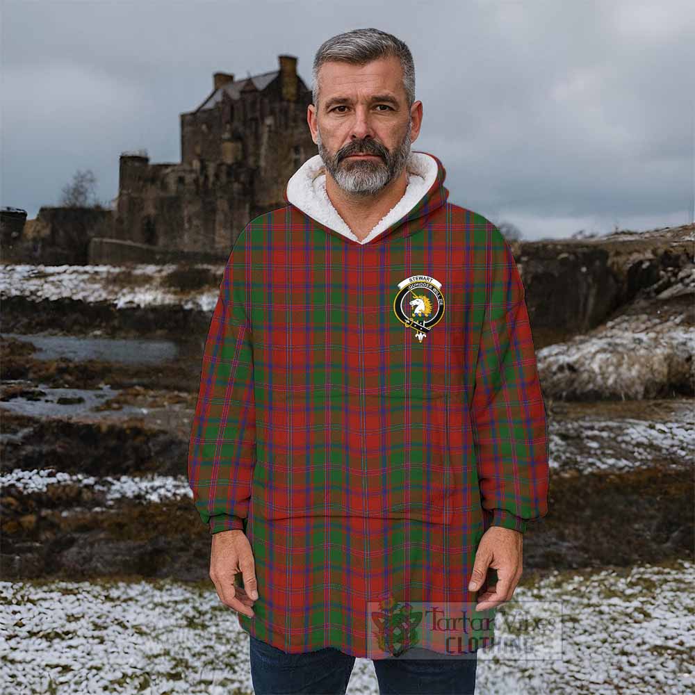 Stewart (Stuart) of Appin Tartan Wearable Blanket with Family Crest - Tartan Vibes Clothing