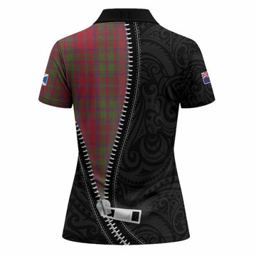 Stewart (Stuart) of Appin Tartan Women Polo Shirt New Zealand Pattern Unique Zipper Stylized
