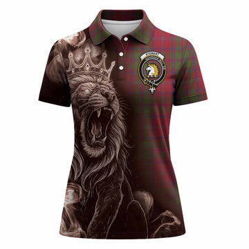 Stewart (Stuart) of Appin Tartan Women Polo Shirt Roaring Lion Heritage