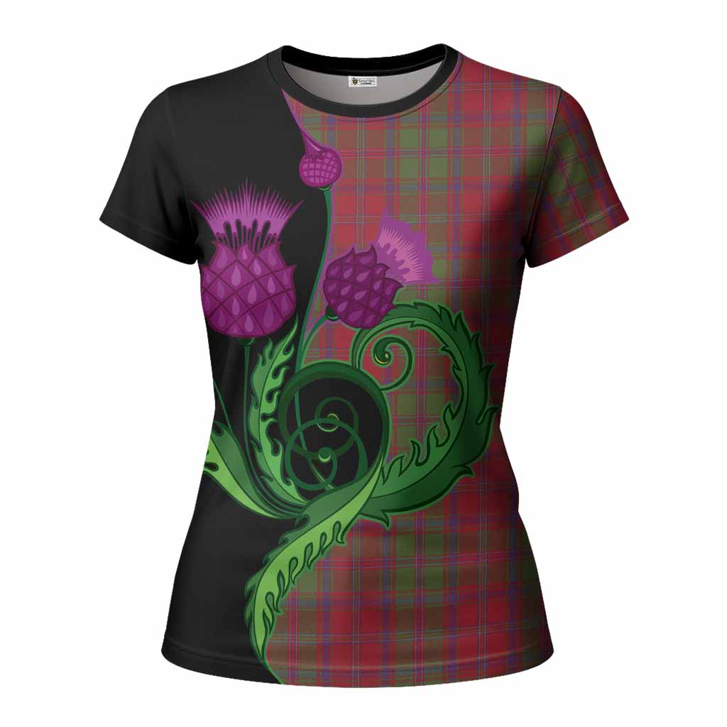 Stewart (Stuart) of Appin Tartan Women T shirt Traditional Scottish Thistle