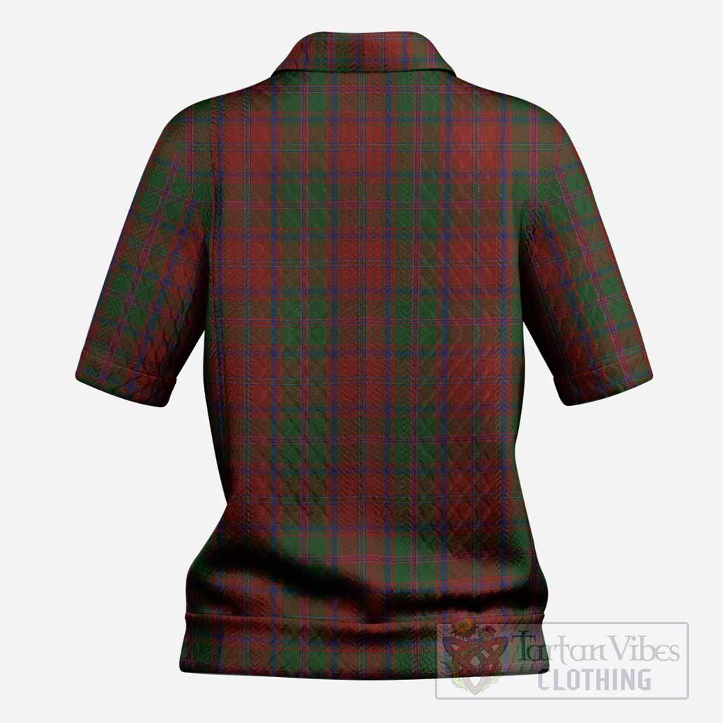 Stewart (Stuart) of Appin Tartan Women’s Polo Sweater Top with Family Crest