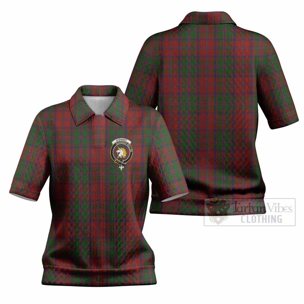 Stewart (Stuart) of Appin Tartan Women’s Polo Sweater Top with Family Crest