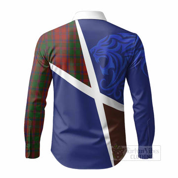 Stewart (Stuart) of Appin The Scottish Football Crest Long Sleeve Button Shirts Lion-Tartan Army