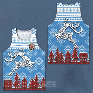 Stewart (Stuart) of Bute Clan Christmas Men's Tank Top Celtic Reindeer Style Men - Tartan Vibes Clothing