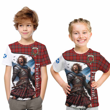 Stewart (Stuart) of Bute Crest Tartan Kid T-Shirt Inspired by the Freedom of Scottish Warrior Youth XL Size14 - Tartan Vibes Clothing