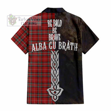 Stewart (Stuart) of Bute Tartan Family Crest Hawaiian Shirt Alba Gu Brath Be Brave Lion Ancient Style