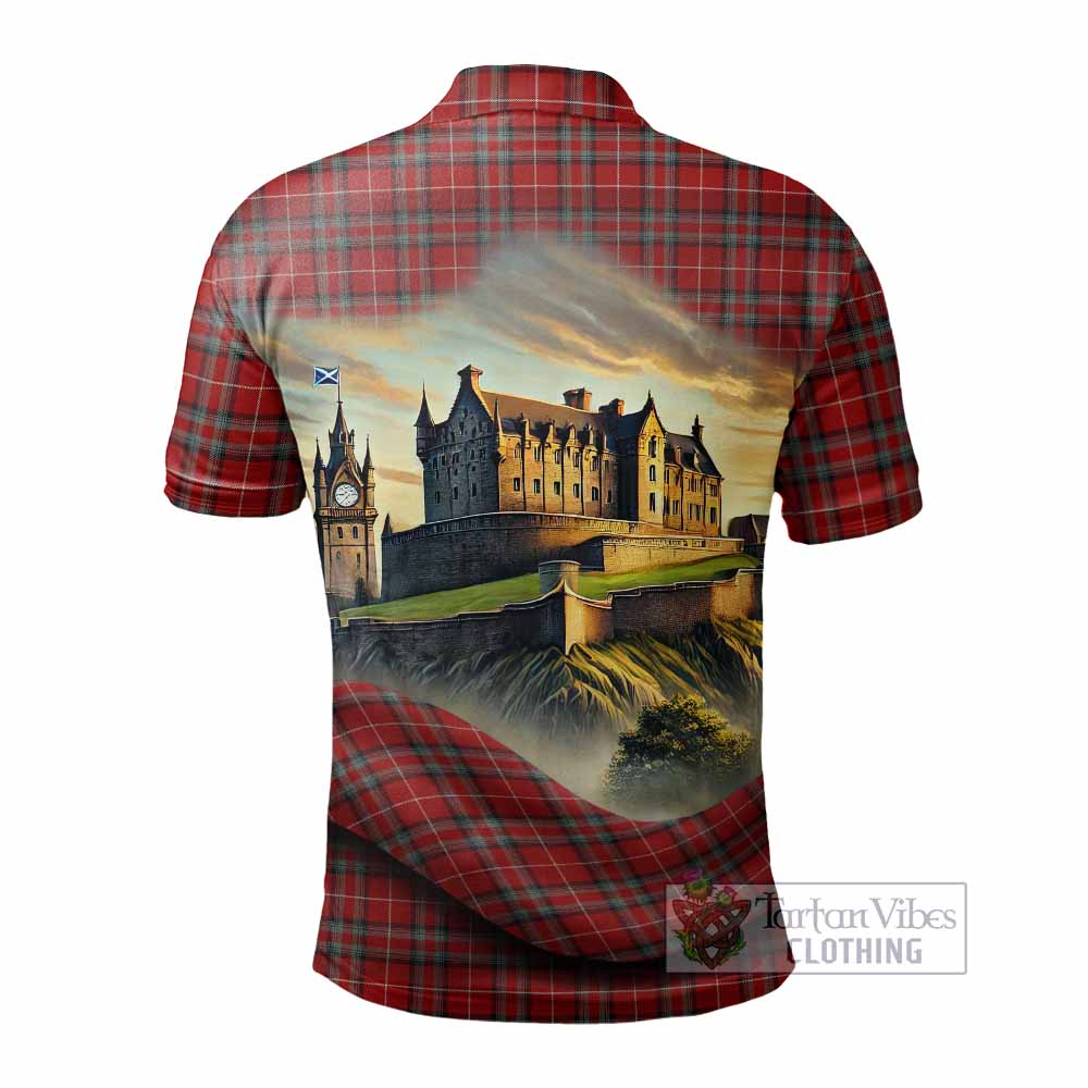Tartan Vibes Clothing Stewart (Stuart) of Bute Tartan Family Crest Polo Shirt with Scottish Ancient Castle Stype