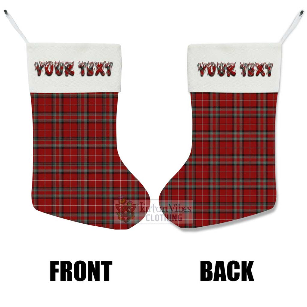 Tartan Vibes Clothing Stewart (Stuart) of Bute Tartan Christmas Stocking with Personalized Text