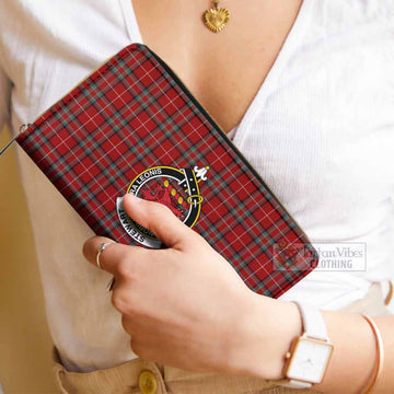 Tartan Vibes Clothing Stewart (Stuart) of Bute Tartan Women's Leather Wallet with Family Crest