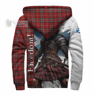 Stewart (Stuart) of Bute Crest Tartan Sherpa Hoodie Inspired by the Freedom of Scottish Warrior - Tartan Vibes Clothing