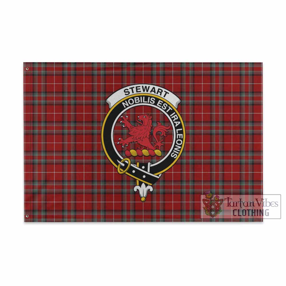 Tartan Vibes Clothing Stewart (Stuart) of Bute Tartan House Flag with Family Crest