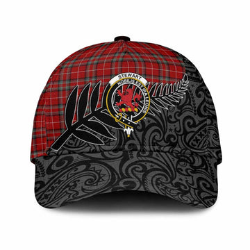 Stewart (Stuart) of Bute Crest Tartan Classic Cap with New Zealand Silver Fern Half Style