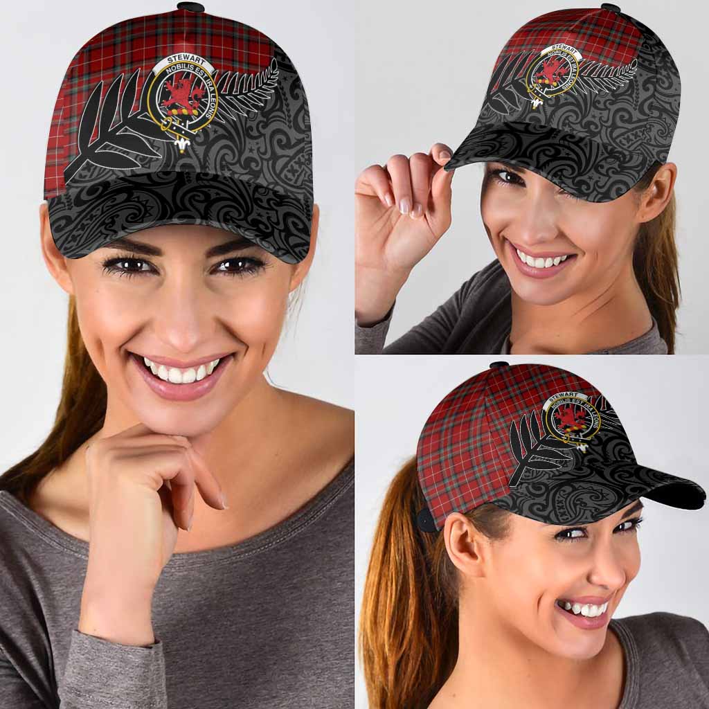 Stewart (Stuart) of Bute Crest Tartan Classic Cap with New Zealand Silver Fern Half Style