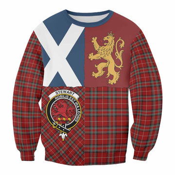 Stewart (Stuart) of Bute Crest Tartan Sweatshirt with Lion Rampant Saltire Style