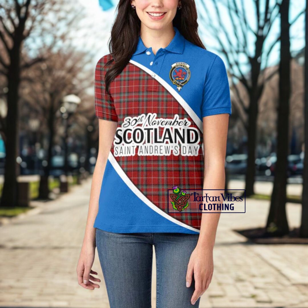 Stewart (Stuart) of Bute Family Crest Tartan Women's Polo Shirt Celebrate Saint Andrew's Day in Style