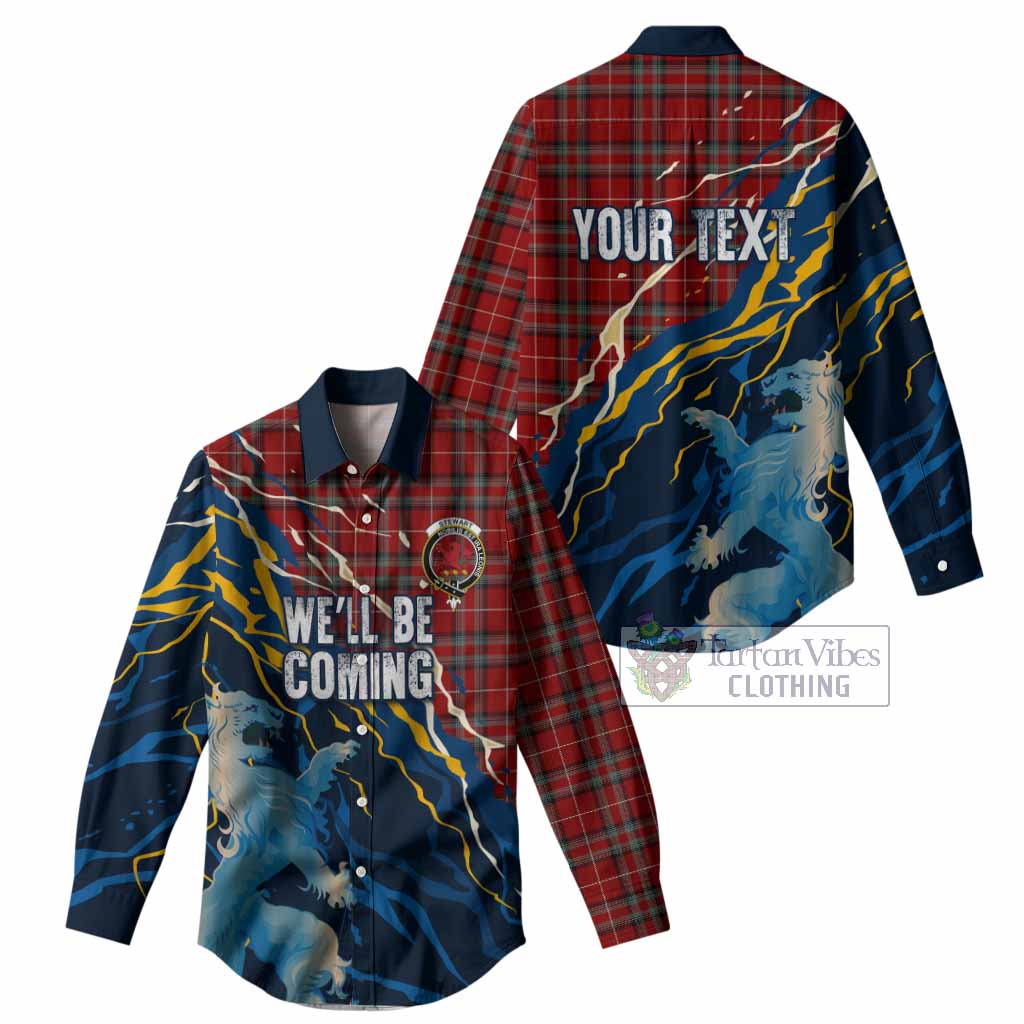 Stewart (Stuart) of Bute Scotland Tartan Women Casual Shirt WC2026 Football - We'll Be Coming
