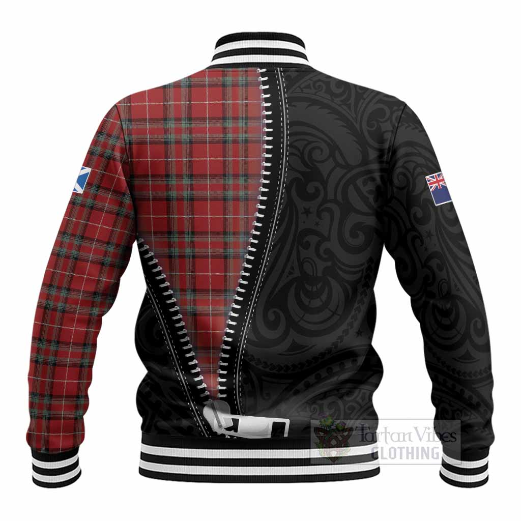 Stewart (Stuart) of Bute Tartan Baseball Jacket New Zealand Pattern Unique Zipper Stylized