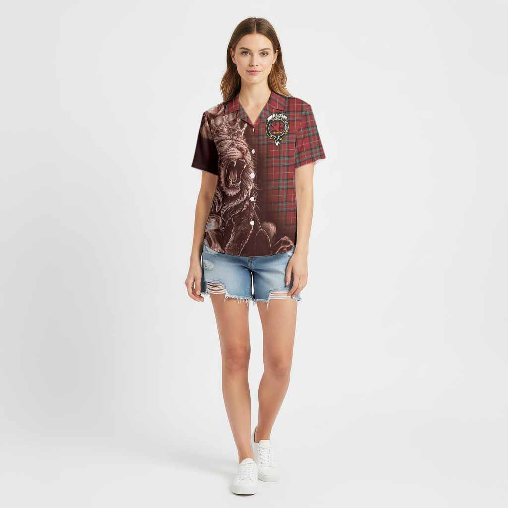 Stewart (Stuart) of Bute Tartan Cotton Hawaiian Shirt Roaring Lion Heritage