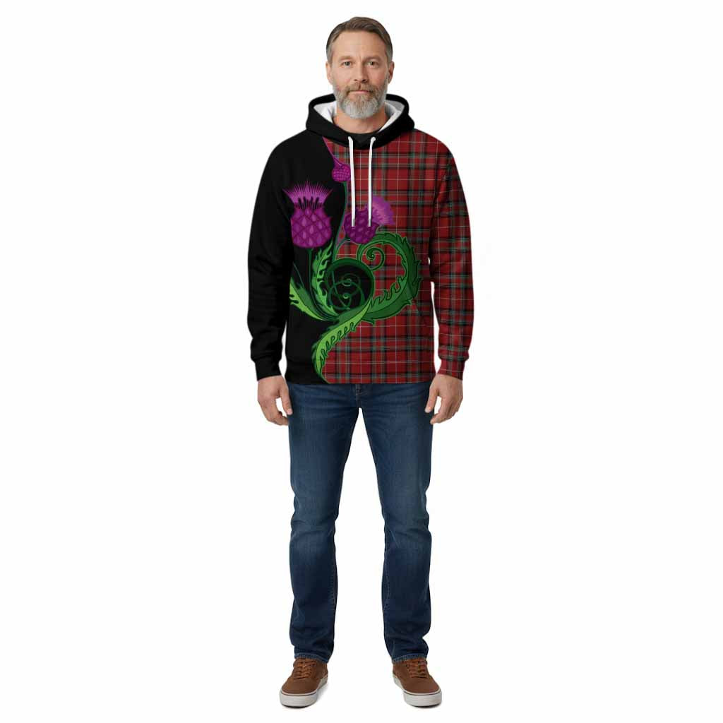 Stewart (Stuart) of Bute Tartan Cotton Hoodie Traditional Scottish Thistle