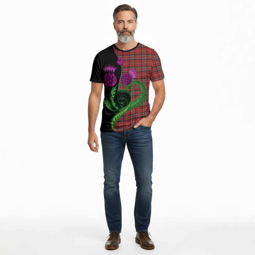 Stewart (Stuart) of Bute Tartan Cotton T-shirt Traditional Scottish Thistle