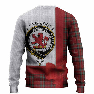Stewart (Stuart) of Bute Tartan Crest Christmas Christmas Ugly Sweater Highland Cow Bagpipes Coquette Bow Style
