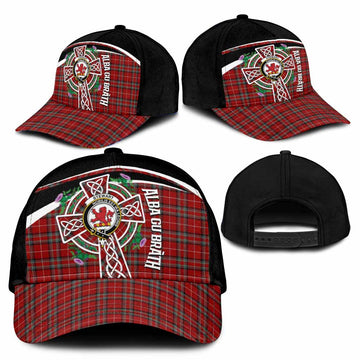 Stewart (Stuart) of Bute Tartan Crest Classic Cap Scottish Thistle Celtic Cross Alba Gu Brath - Tartan Vibes Clothing