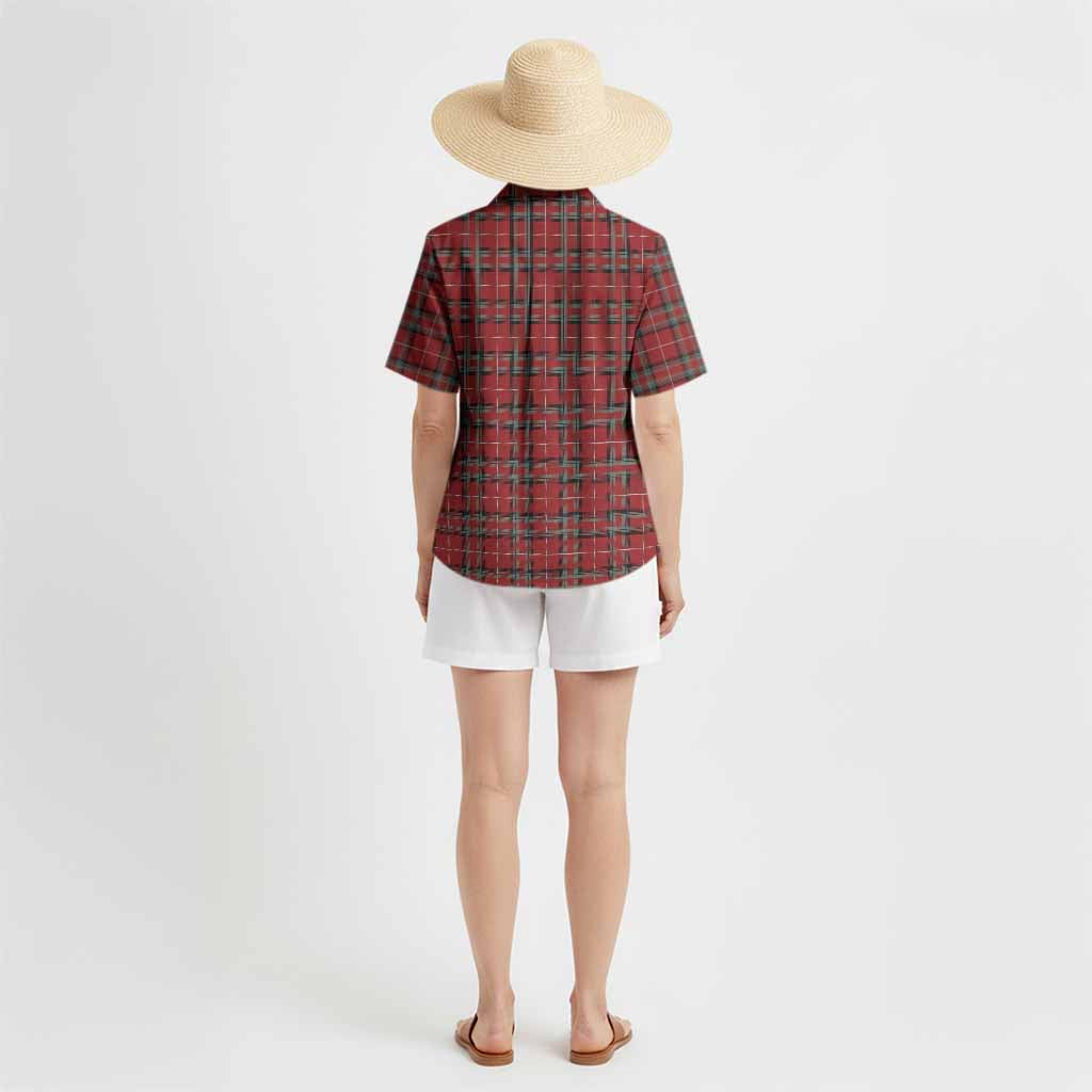 Stewart (Stuart) of Bute Tartan Crest Hawaiian Shirt Ferocious Lion Style