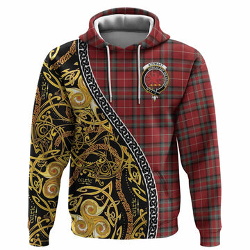 Stewart (Stuart) of Bute Tartan Crest Hoodie Celtic Knot and Triple Trickle Spiral Symbols