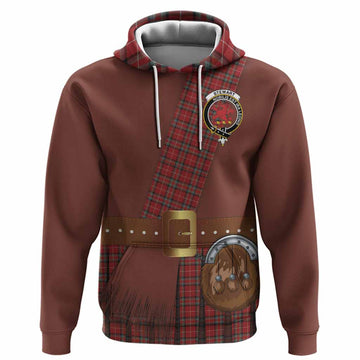 Stewart (Stuart) of Bute Tartan Crest Hoodie Kilt Costume Style