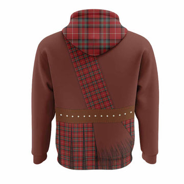 Stewart (Stuart) of Bute Tartan Crest Hoodie Kilt Costume Style