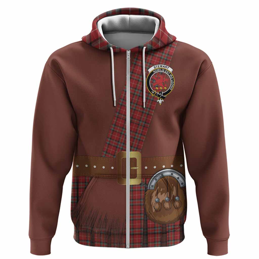 Stewart (Stuart) of Bute Tartan Crest Hoodie Kilt Costume Style