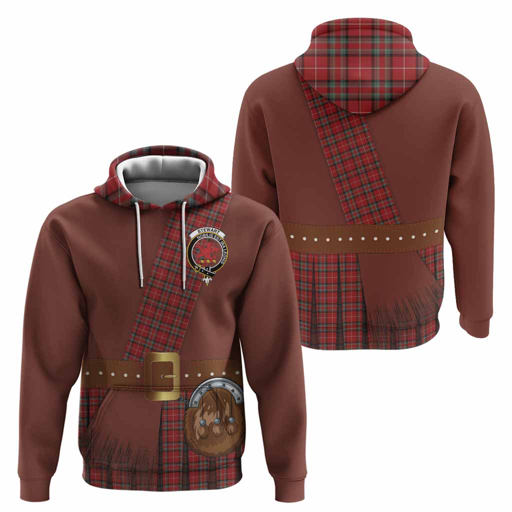 Stewart (Stuart) of Bute Tartan Crest Hoodie Kilt Costume Style