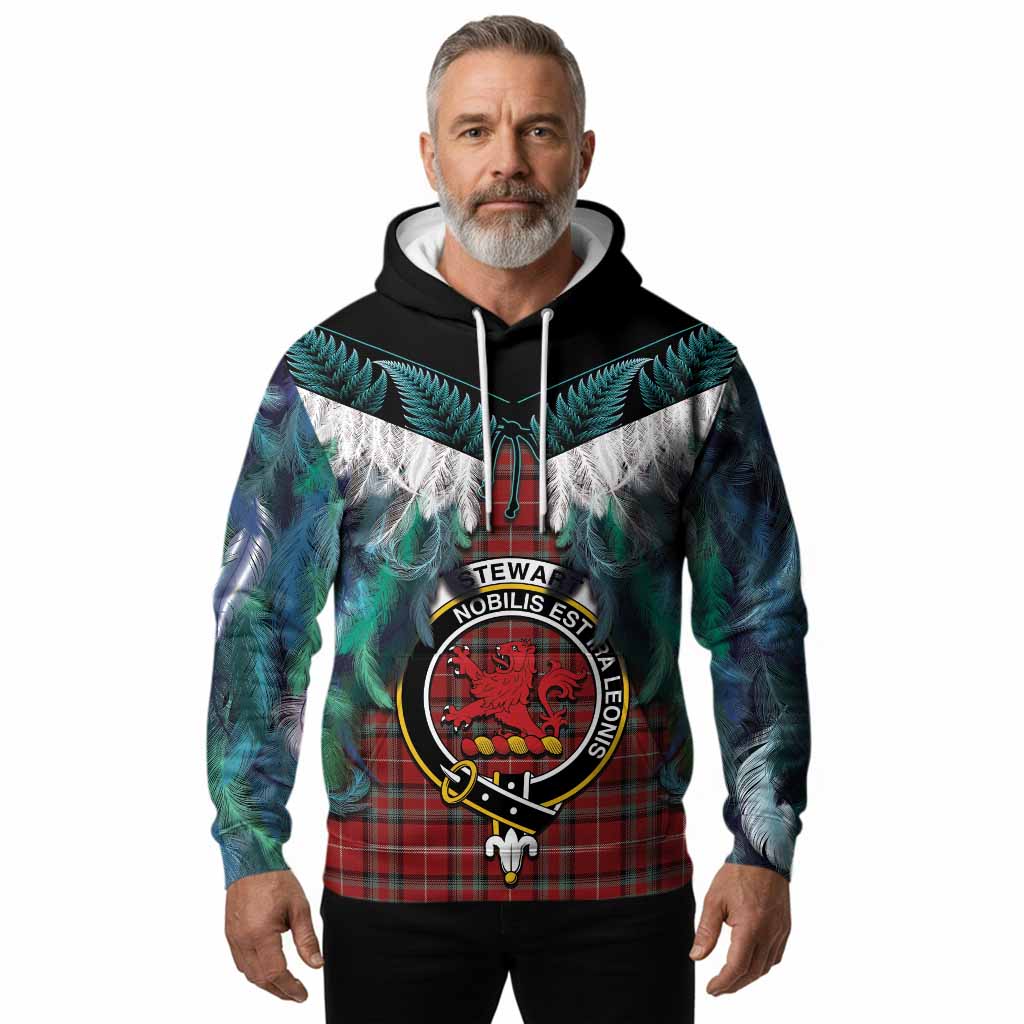 Stewart (Stuart) of Bute Tartan Crest Hoodie New Zealand Maori Korowai Cloak