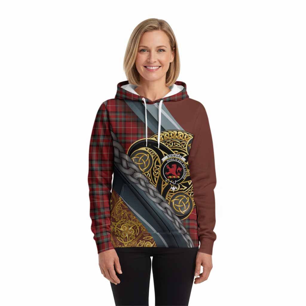 Stewart (Stuart) of Bute Tartan Crest Hoodie Scottish Triskele Celtic