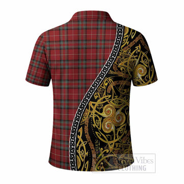 Stewart (Stuart) of Bute Tartan Crest Polo Shirt Celtic Knot and Triple Trickle Spiral Symbols