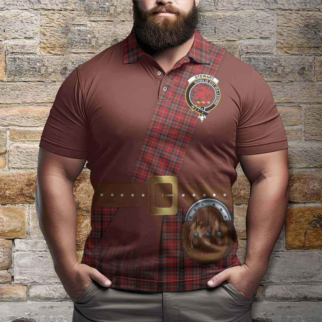 Stewart (Stuart) of Bute Tartan Crest Polo Shirt Kilt Costume Style