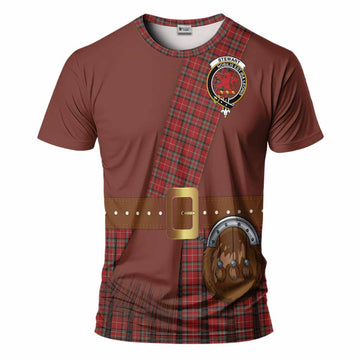 Stewart (Stuart) of Bute Tartan Crest T-Shirt Kilt Costume Style