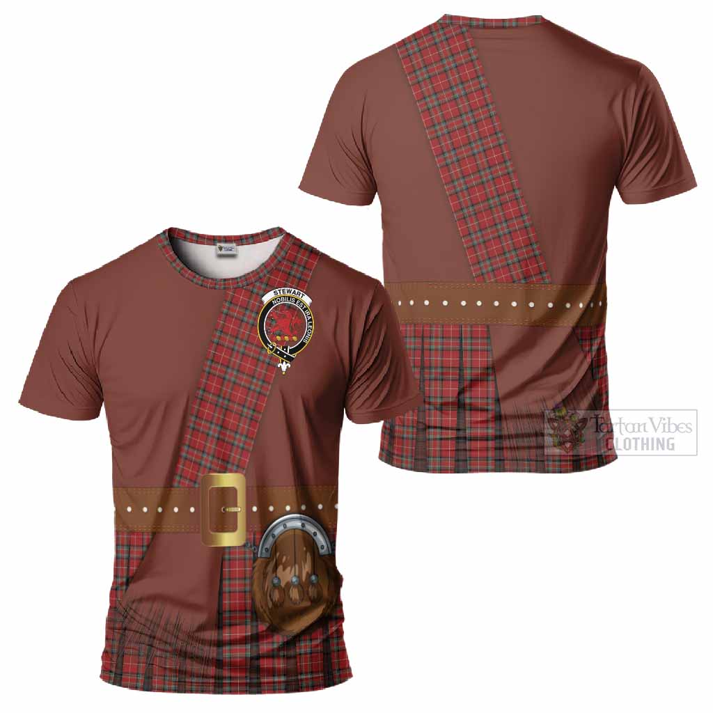Stewart (Stuart) of Bute Tartan Crest T-Shirt Kilt Costume Style