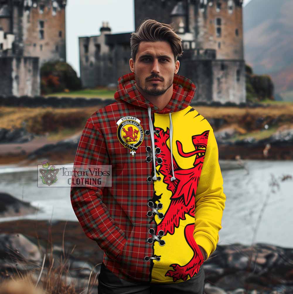 Stewart (Stuart) of Bute Tartan Family Crest Cotton Hoodie Lion Rampant Honor - Tartan Vibes Clothing
